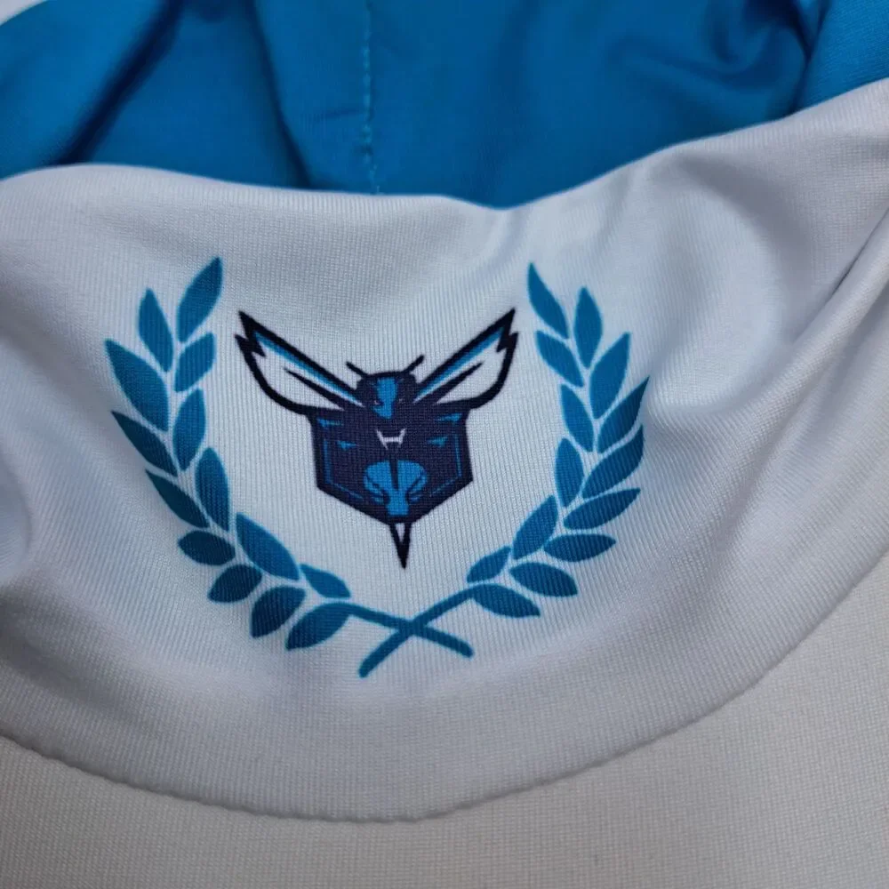 Charlotte Hornets Womens Visor Headband Hat White Blue Logo Novant Health - Picture 7 of 7